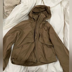 Small Lululemon Utility Jacket. Greenish/Brown. Worn only 2/3 times.